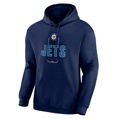 Winnipeg Jets Personalized Name & Number Midfielder Pullover Hoodie - Navy | NHL Clearance