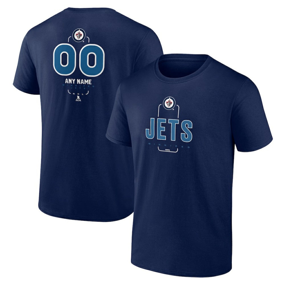 Winnipeg Jets Personalized Name & Number Midfielder T-Shirt - Navy | NHL discount