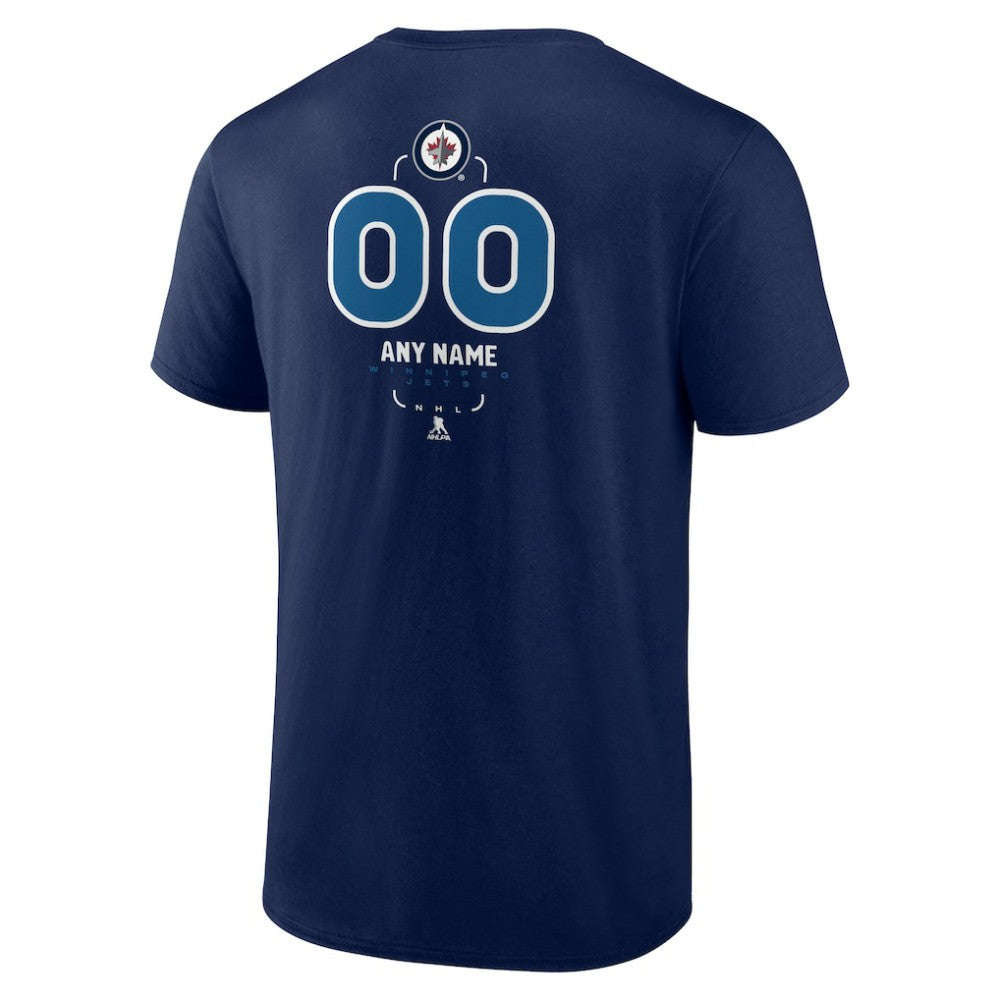 Winnipeg Jets Personalized Name & Number Midfielder T-Shirt - Navy | NHL discount