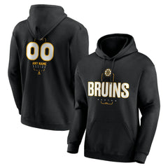 Boston Bruins Personalized Name & Number Midfielder Pullover Hoodie - Black | NHL near me