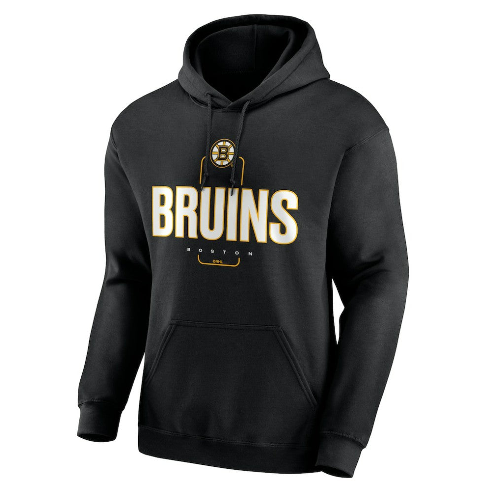Boston Bruins Personalized Name & Number Midfielder Pullover Hoodie - Black | NHL near me