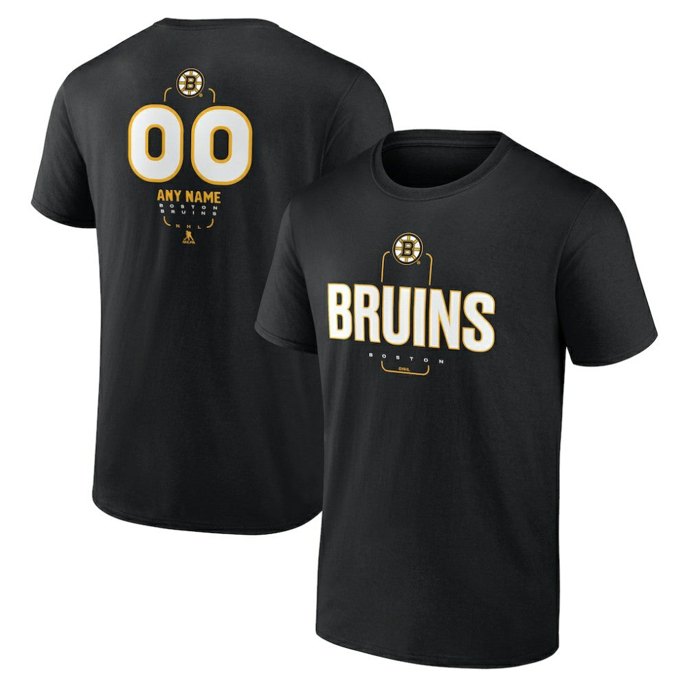 Boston Bruins Personalized Name & Number Midfielder T-Shirt - Black | NHL online