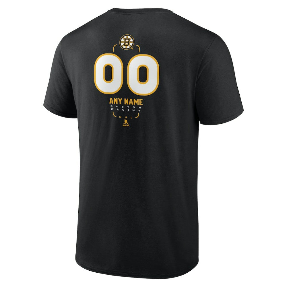 Boston Bruins Personalized Name & Number Midfielder T-Shirt - Black | NHL online