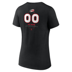 Carolina Hurricanes Women's Personalized Name & Number Midfielder V-Neck T-Shirt - Black | NHL online