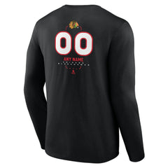 Chicago Blackhawks Personalized Name & Number Midfielder Long Sleeve T-Shirt - Black | NHL online
