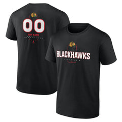 Chicago Blackhawks Personalized Name & Number Midfielder T-Shirt - Black | NHL on sale