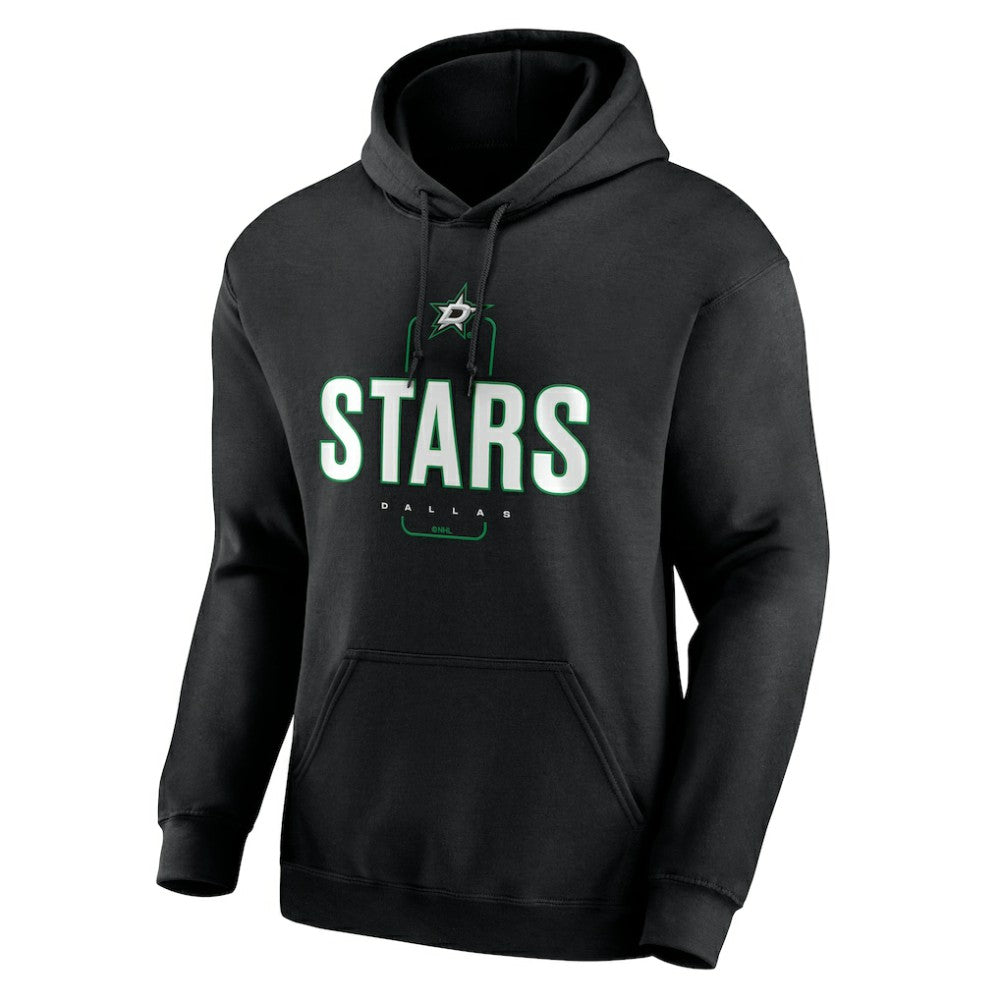 Dallas Stars Personalized Name & Number Midfielder Pullover Hoodie - Black | NHL Lifestyle