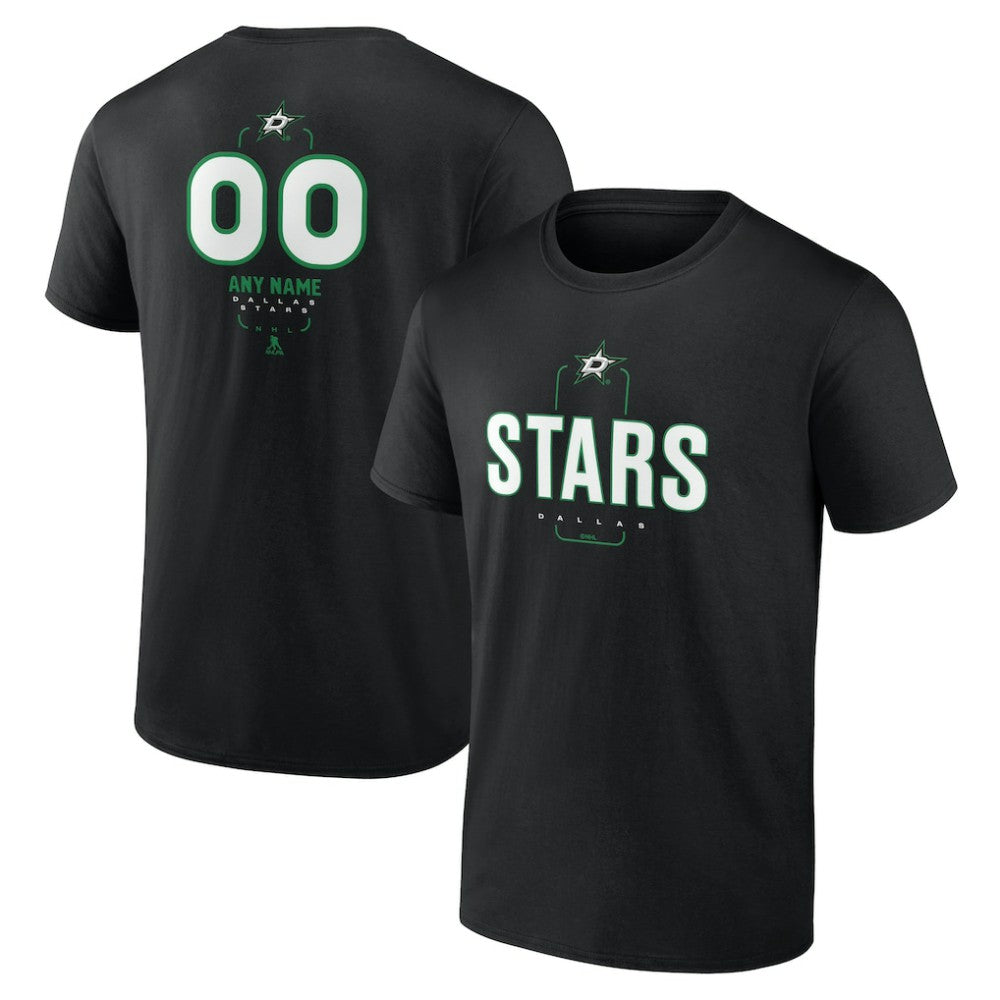 Dallas Stars Personalized Name & Number Midfielder T-Shirt - Black | NHL near me