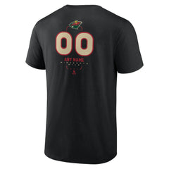 Minnesota Wild Personalized Name & Number Midfielder T-Shirt - Black | NHL discount