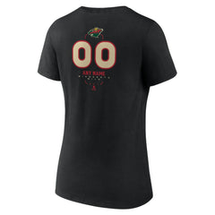Minnesota Wild Women's Personalized Name & Number Midfielder V-Neck T-Shirt - Black | NHL near me
