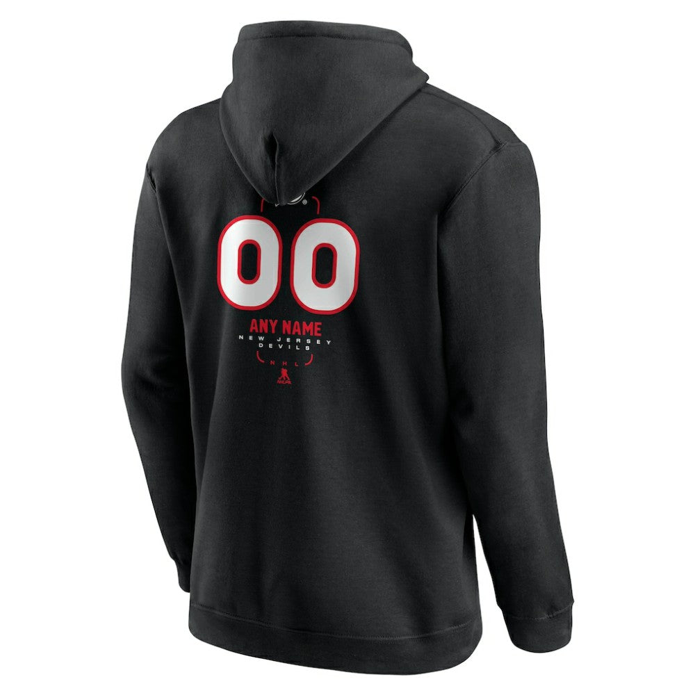 New Jersey Devils Personalized Name & Number Midfielder Pullover Hoodie - Black | NHL on sale