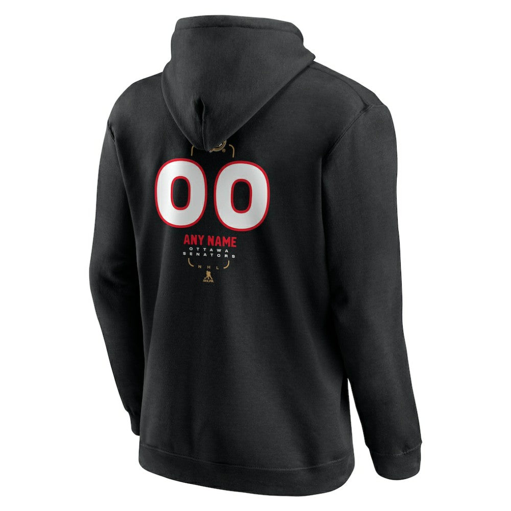 Ottawa Senators Personalized Name & Number Midfielder Pullover Hoodie - Black | NHL on sale