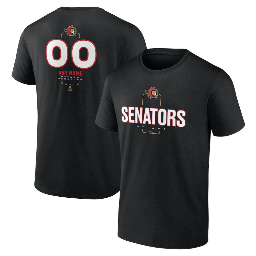 Ottawa Senators Personalized Name & Number Midfielder T-Shirt - Black | NHL on sale