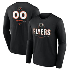 Philadelphia Flyers Personalized Name & Number Midfielder Long Sleeve T-Shirt - Black | NHL sale