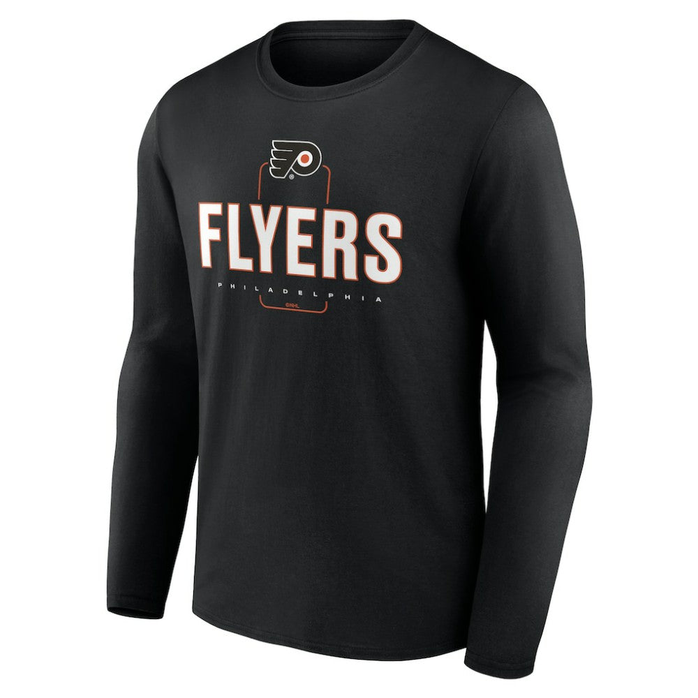 Philadelphia Flyers Personalized Name & Number Midfielder Long Sleeve T-Shirt - Black | NHL sale