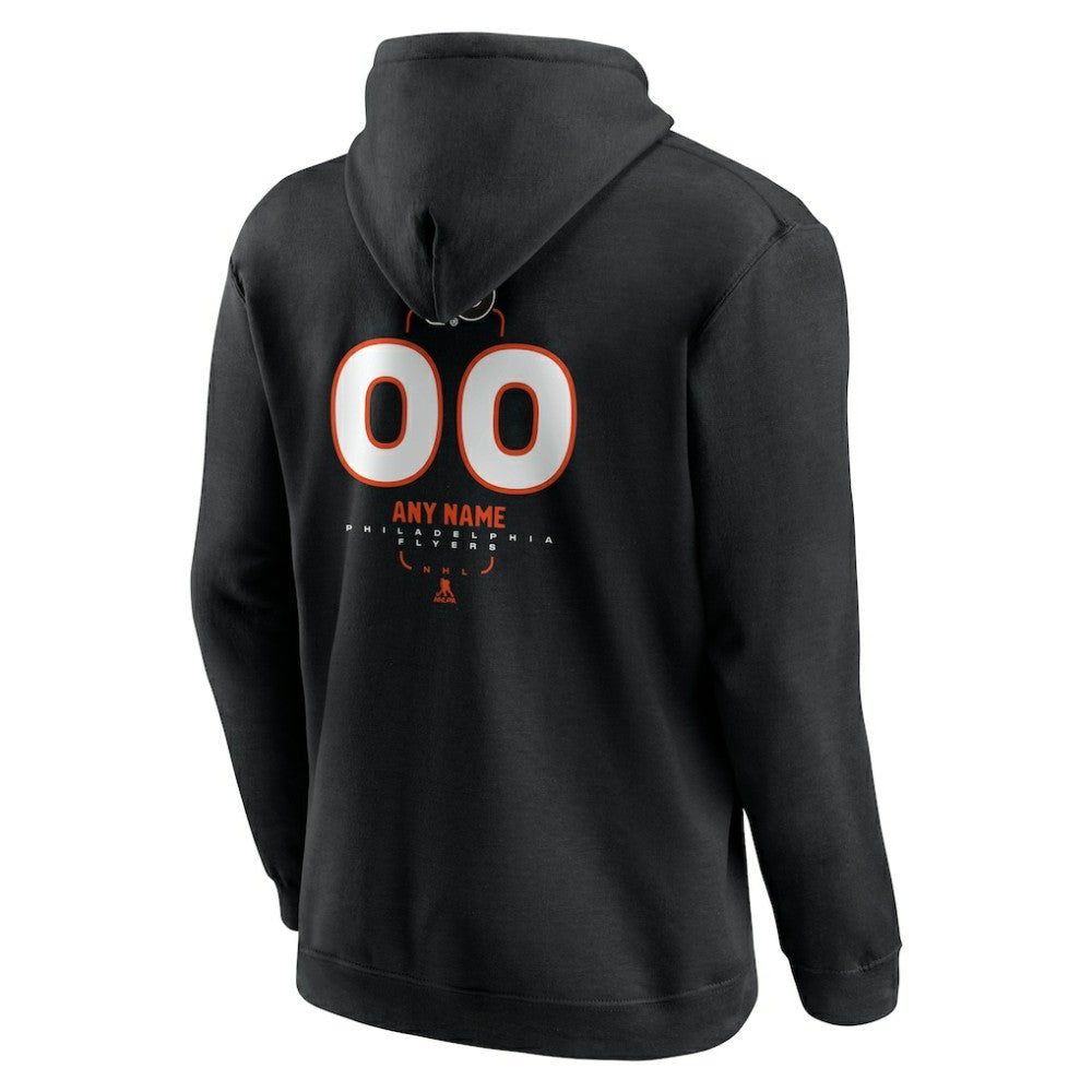 Philadelphia Flyers Personalized Name & Number Midfielder Pullover Hoodie - Black | NHL on sale