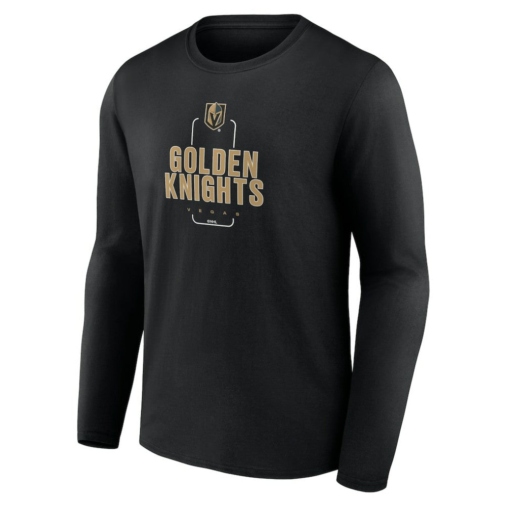 Vegas Golden Knights Personalized Name & Number Midfielder Long Sleeve T-Shirt - Black | NHL sale