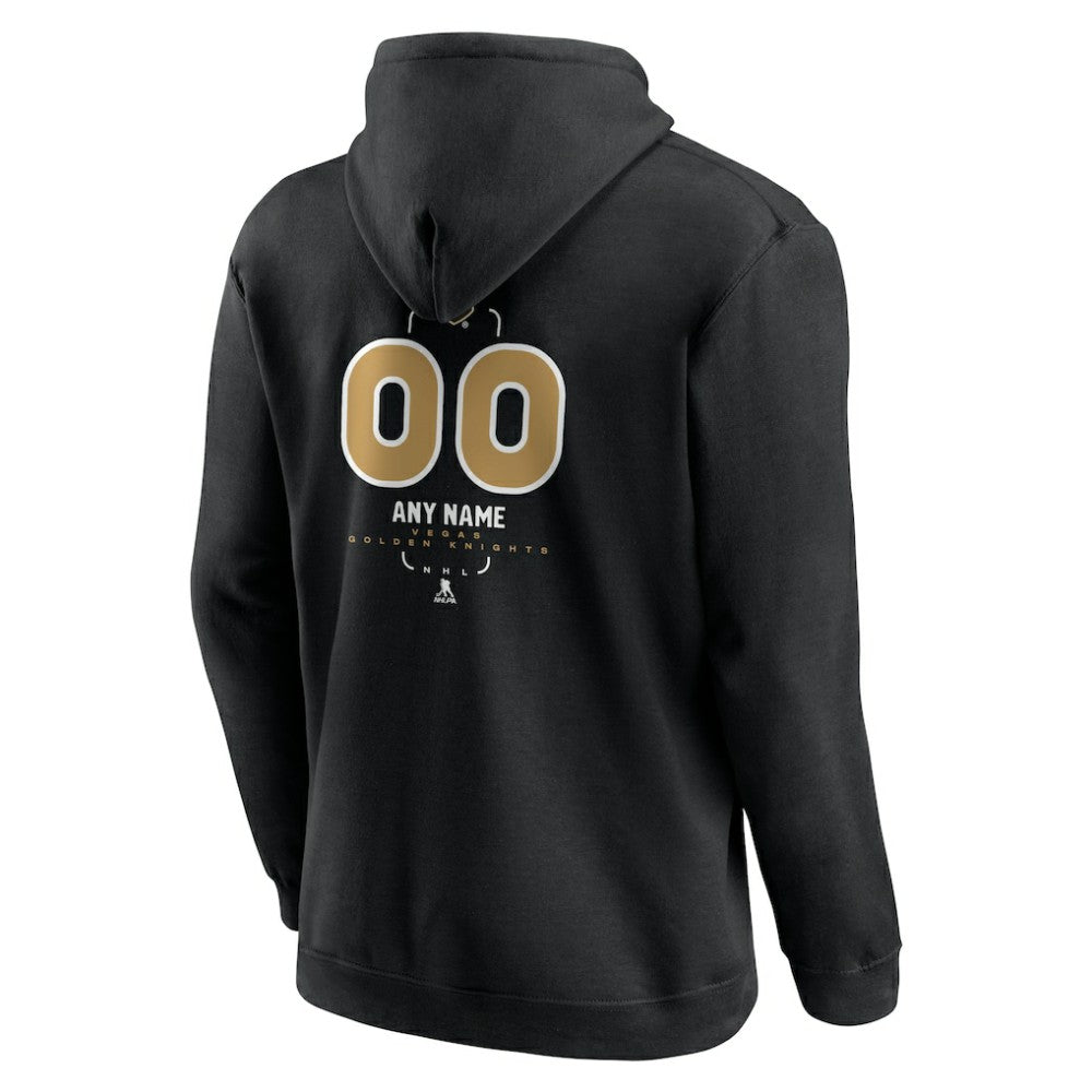 Vegas Golden Knights Personalized Name & Number Midfielder Pullover Hoodie - Black | NHL discount