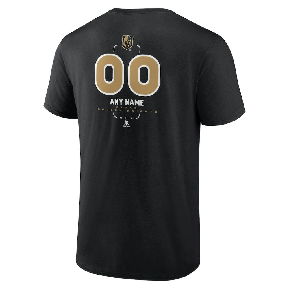 Vegas Golden Knights Personalized Name & Number Midfielder T-Shirt - Black | NHL Clearance