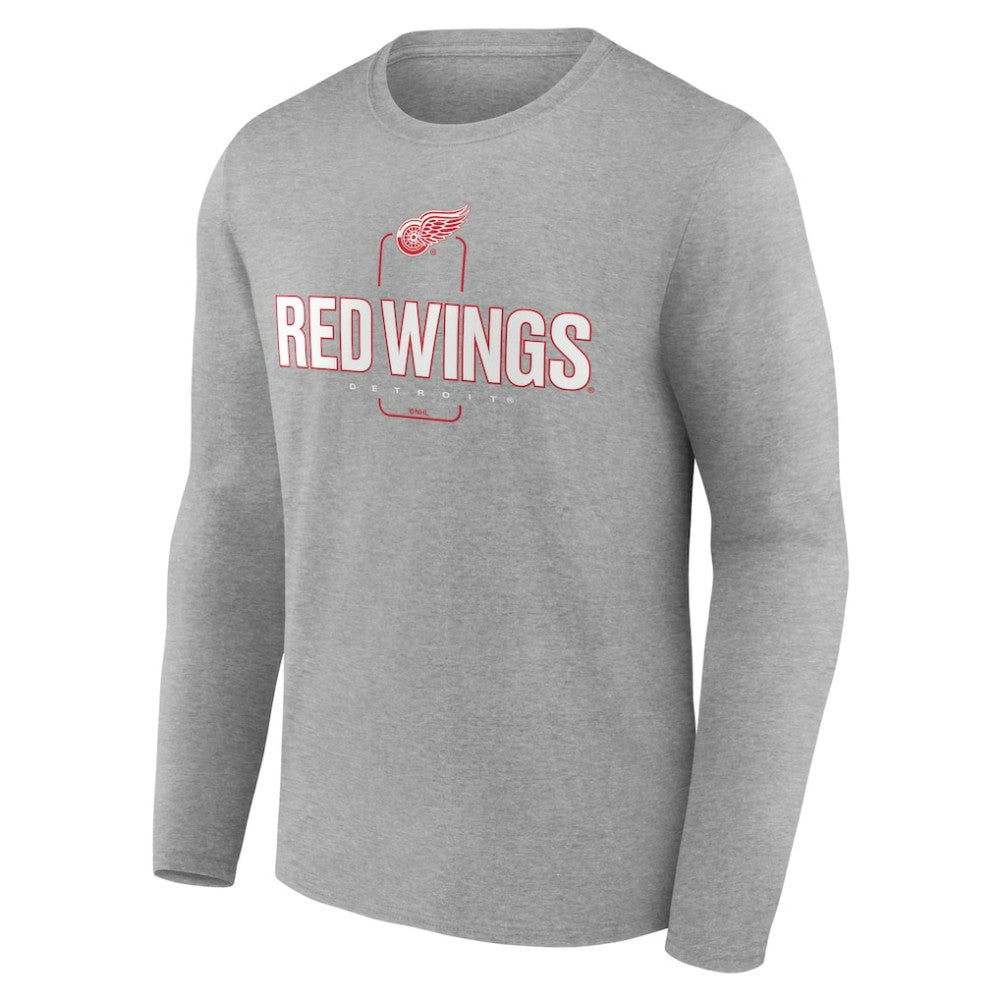 Detroit Red Wings Personalized Name & Number Midfielder Long Sleeve T-Shirt - Gray | NHL discount