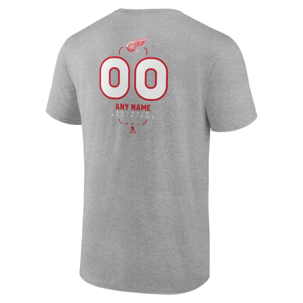 Detroit Red Wings Personalized Name & Number Midfielder T-Shirt - Gray | NHL sale