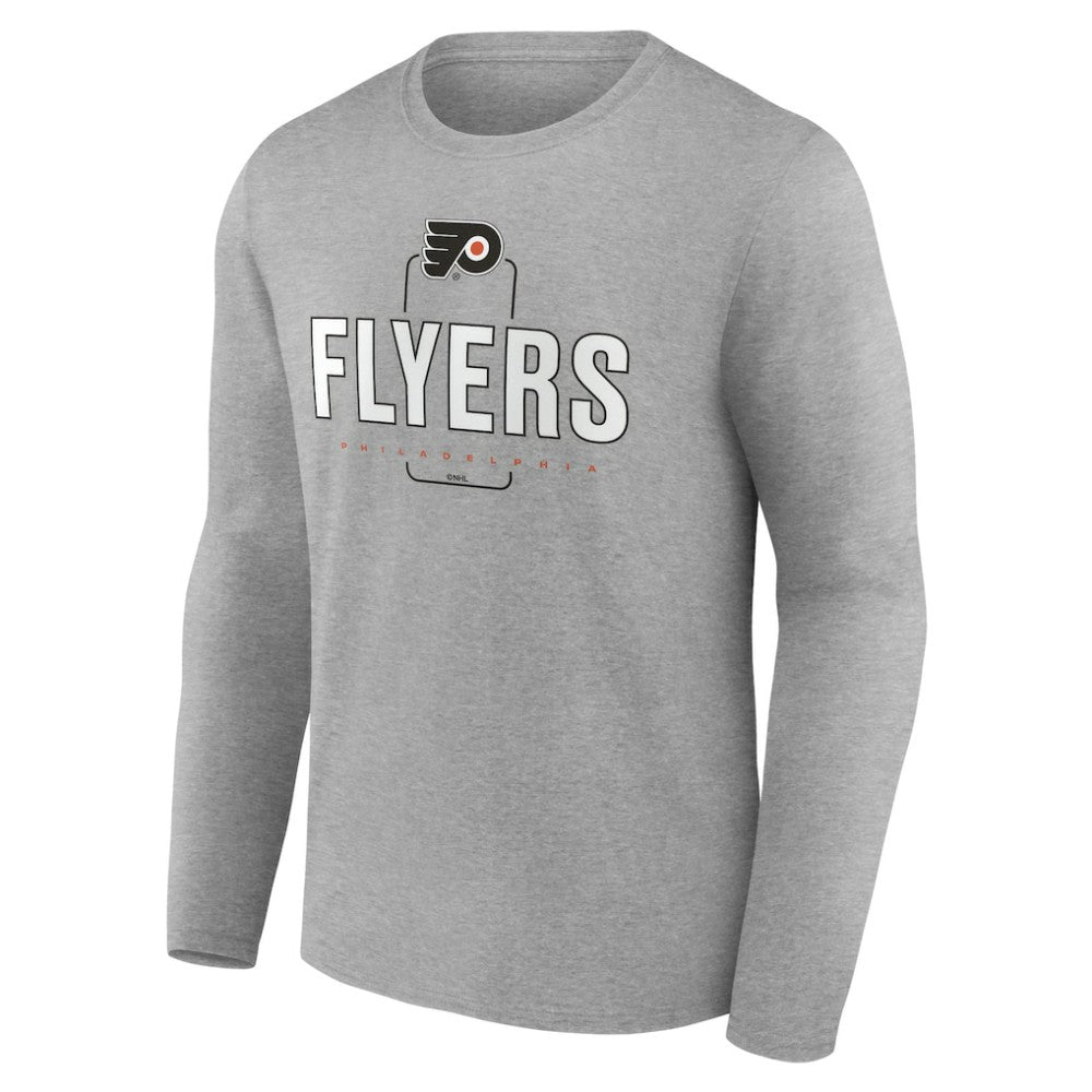 Philadelphia Flyers Personalized Name & Number Midfielder Long Sleeve T-Shirt - Gray | NHL discount