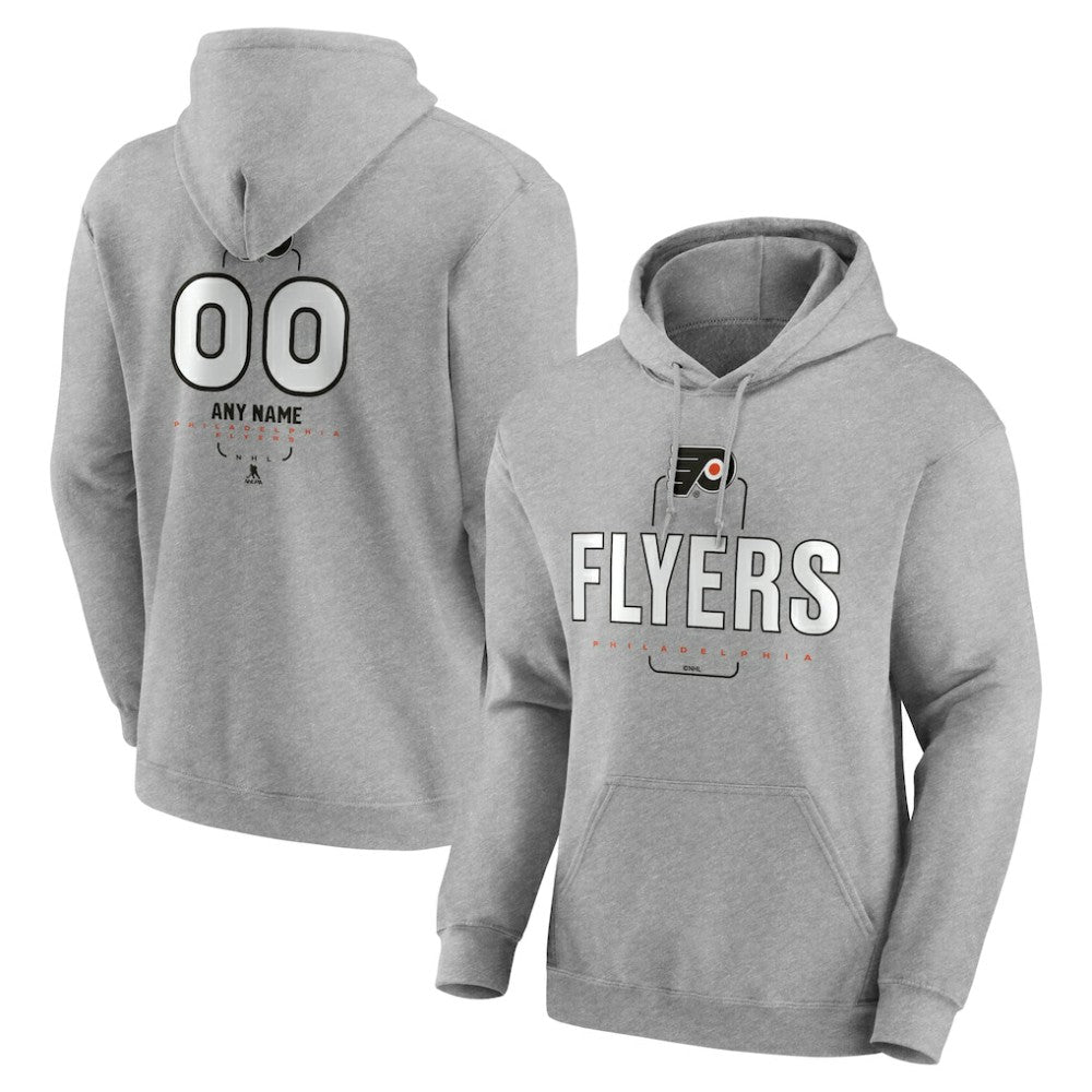 Philadelphia Flyers Personalized Name & Number Midfielder Pullover Hoodie - Gray | NHL online