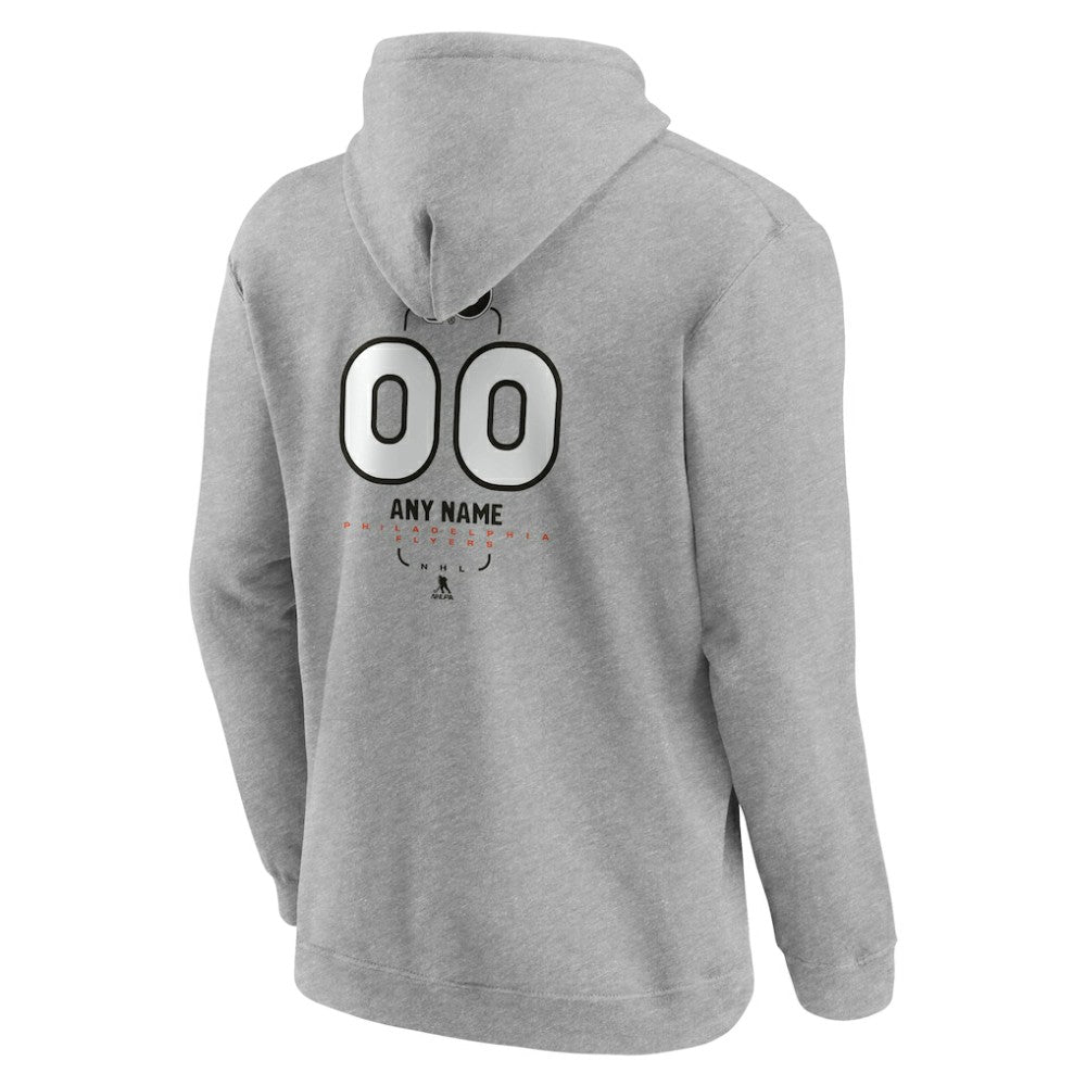 Philadelphia Flyers Personalized Name & Number Midfielder Pullover Hoodie - Gray | NHL online