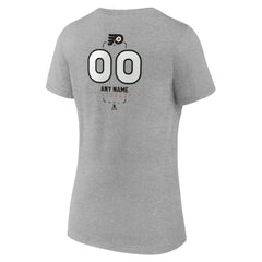 Philadelphia Flyers Women's Personalized Name & Number Midfielder V-Neck T-Shirt - Gray | NHL online