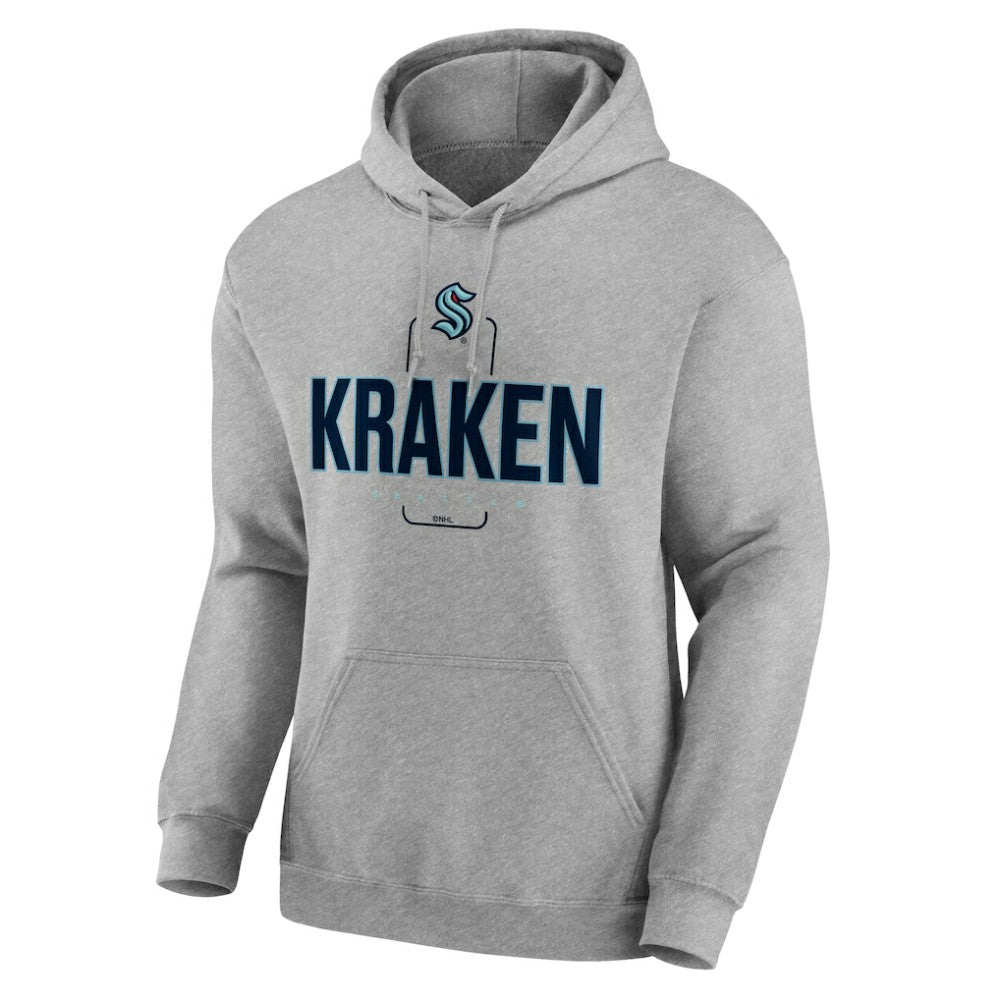 Seattle Kraken Personalized Name & Number Midfielder Pullover Hoodie - Gray | NHL discount