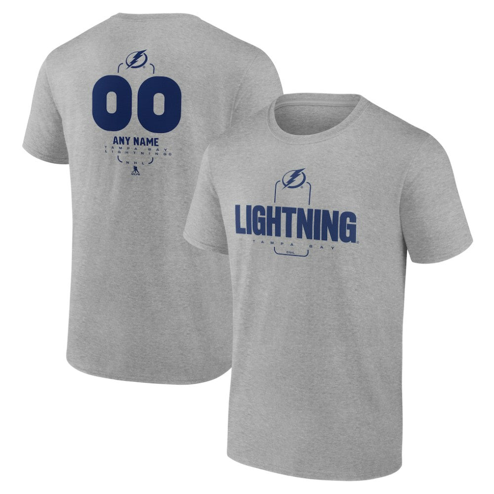 Tampa Bay Lightning Personalized Name & Number Midfielder T-Shirt - Gray | NHL discount