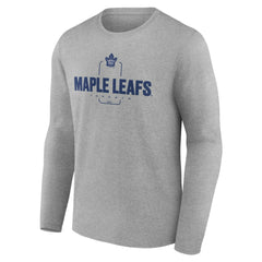Toronto Maple Leafs Personalized Name & Number Midfielder Long Sleeve T-Shirt - Gray | NHL Clearance