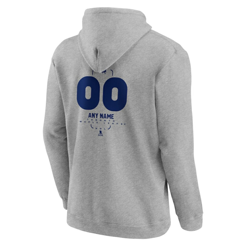 Toronto Maple Leafs Personalized Name & Number Midfielder Pullover Hoodie - Gray | NHL discount