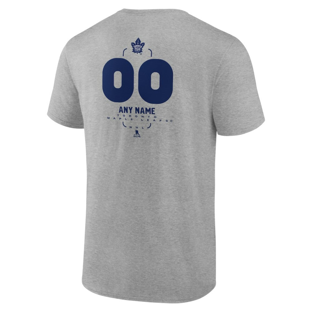 Toronto Maple Leafs Personalized Name & Number Midfielder T-Shirt - Gray | NHL sale
