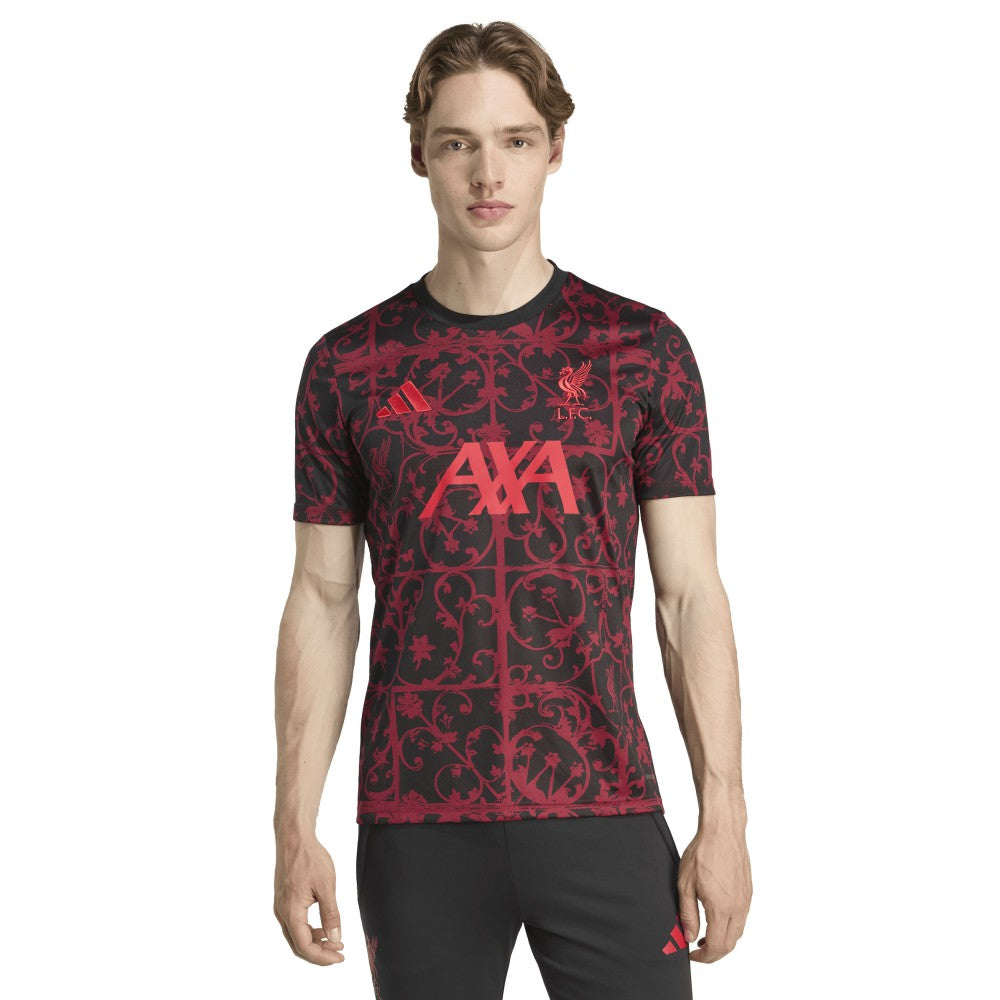 Adidas - Liverpool 2025/26 AEROREADY Pre-Match Top - Black