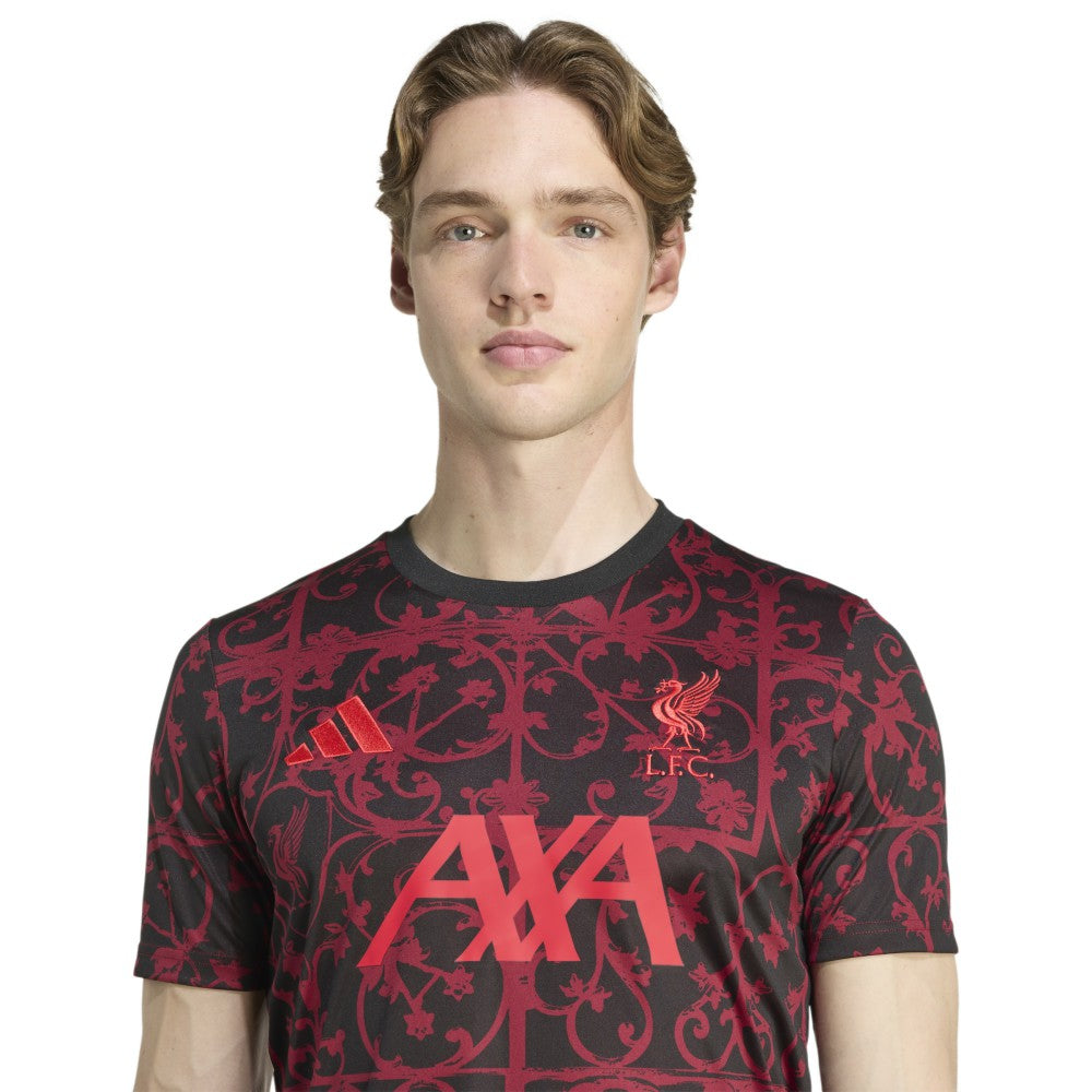 Adidas - Liverpool 2025/26 AEROREADY Pre-Match Top - Black