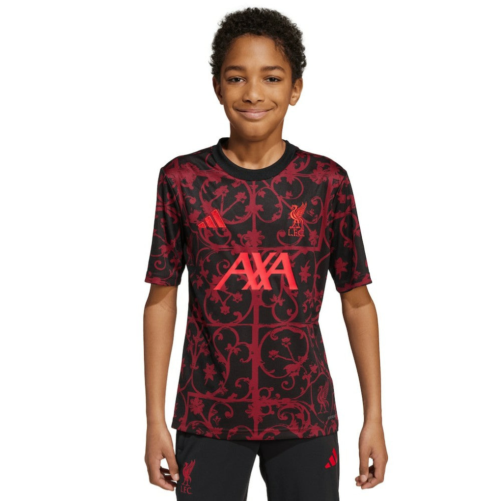 Adidas - Liverpool Youth 2025/26 Pre-Match AEROREADY Top - Black