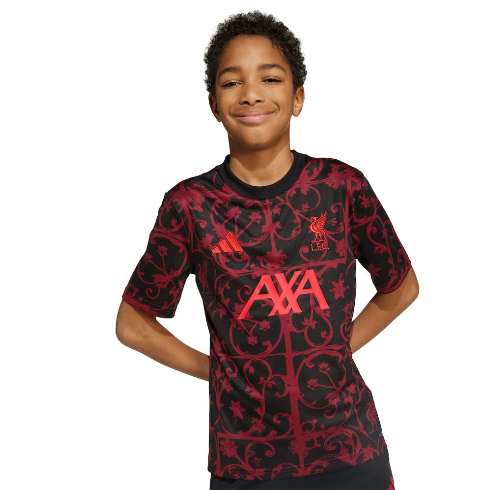 Adidas - Liverpool Youth 2025/26 Pre-Match AEROREADY Top - Black