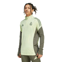 Adidas - Real Madrid 2025/26 AEROREADY Raglan Quarter-Zip Training Pullover - Green