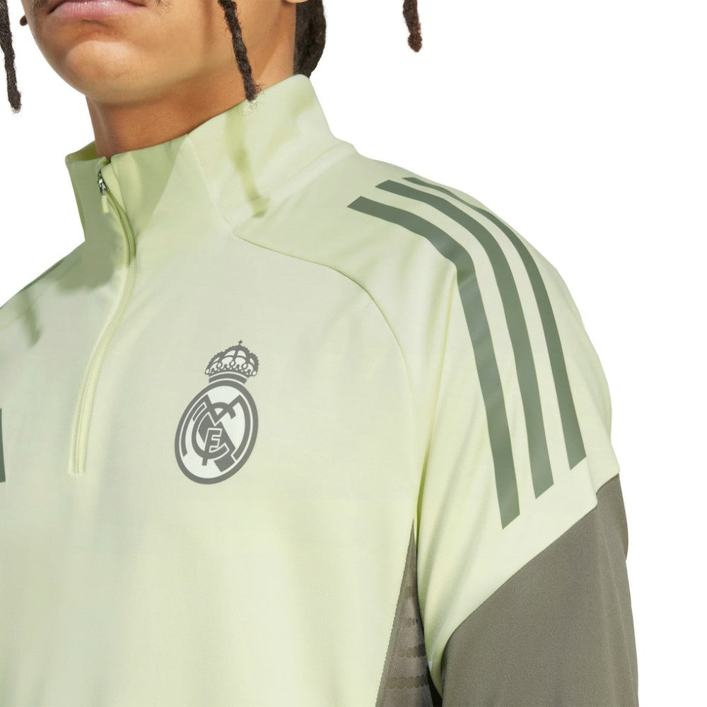 Adidas - Real Madrid 2025/26 AEROREADY Raglan Quarter-Zip Training Pullover - Green