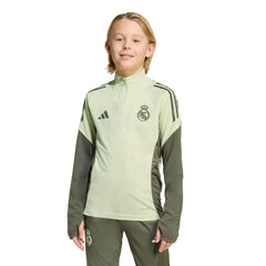 Adidas - Real Madrid Youth 2025/26 Training AEROREADY Quarter-Zip Pullover - Green