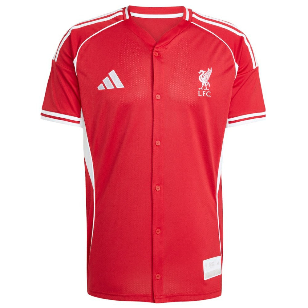 Adidas - Liverpool Full-Button Baseball Jersey - Red