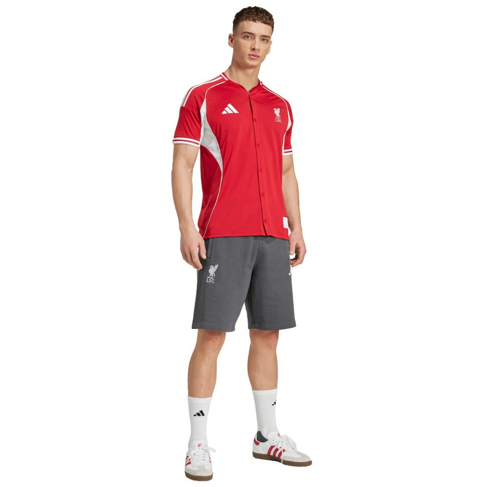 Adidas - Liverpool Full-Button Baseball Jersey - Red