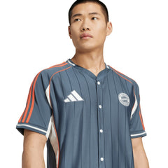 Adidas - Bayern Munich US Pack Full-Button Baseball Jersey - Gray