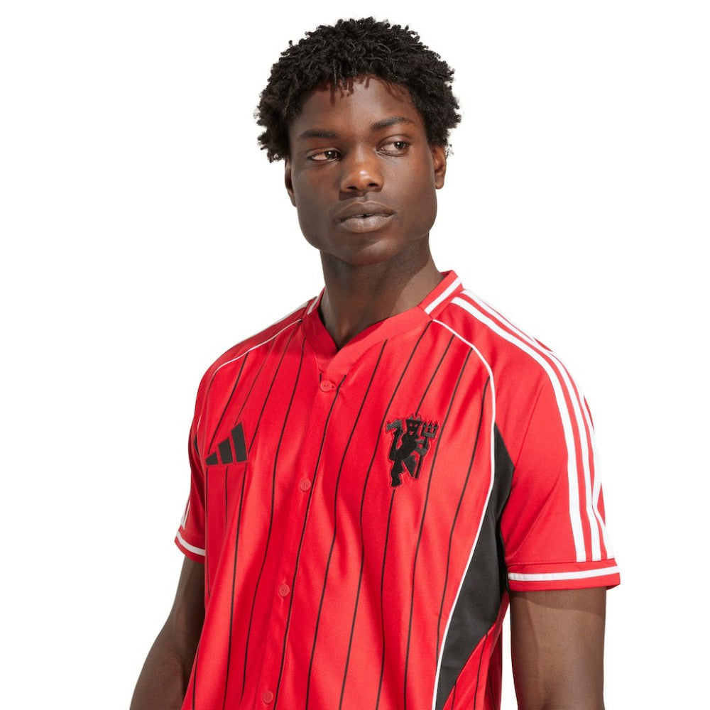 Adidas - Manchester United US Pack Full-Button Baseball Jersey - Red