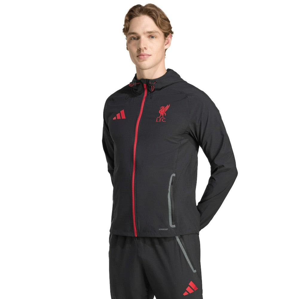 Adidas - Liverpool 2025/26 Tiro Vis Tech Travel Jacket - Black