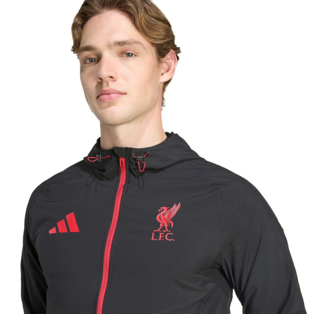Adidas - Liverpool 2025/26 Tiro Vis Tech Travel Jacket - Black