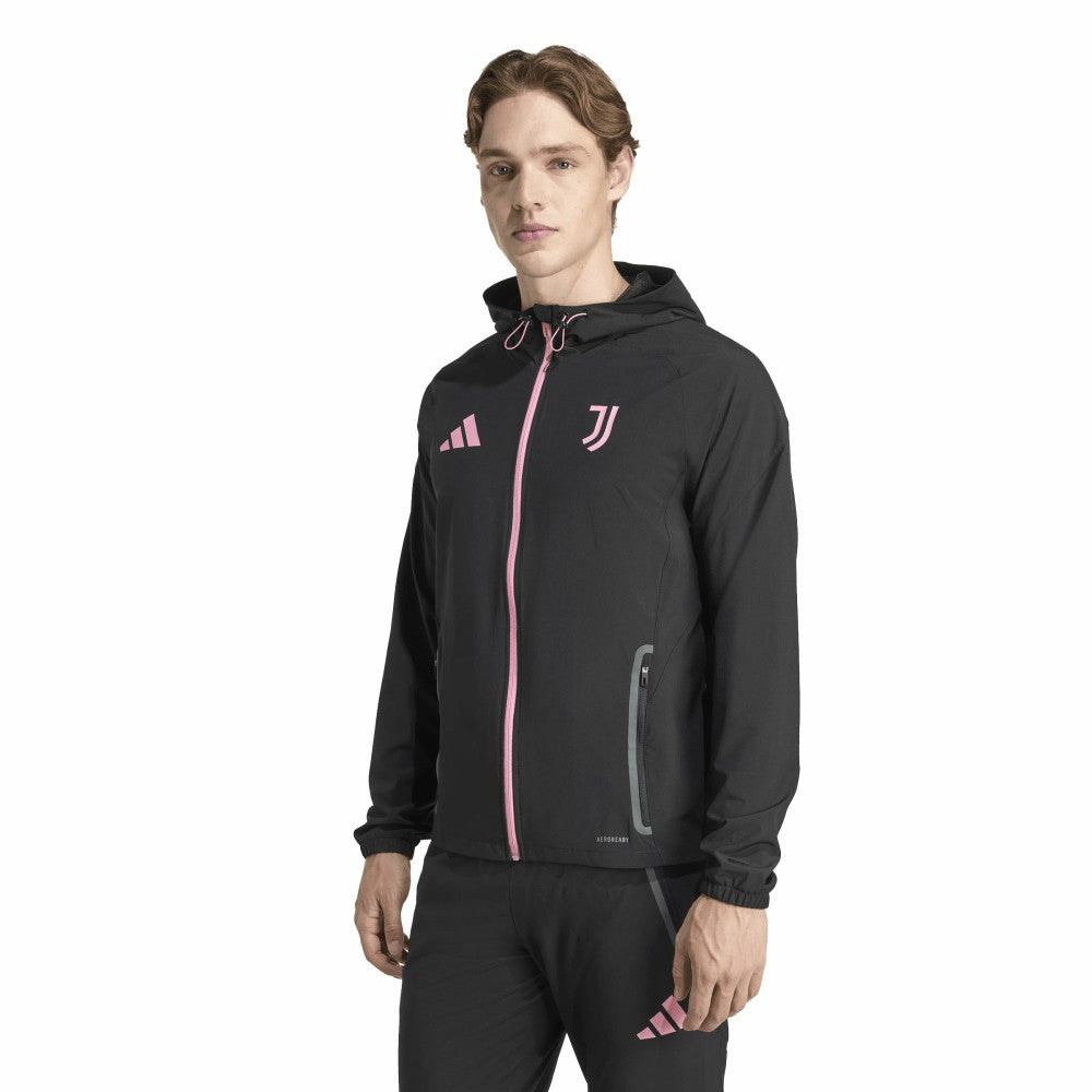 Adidas - Juventus 2025/26 Tiro Vis Tech Travel Jacket - Black