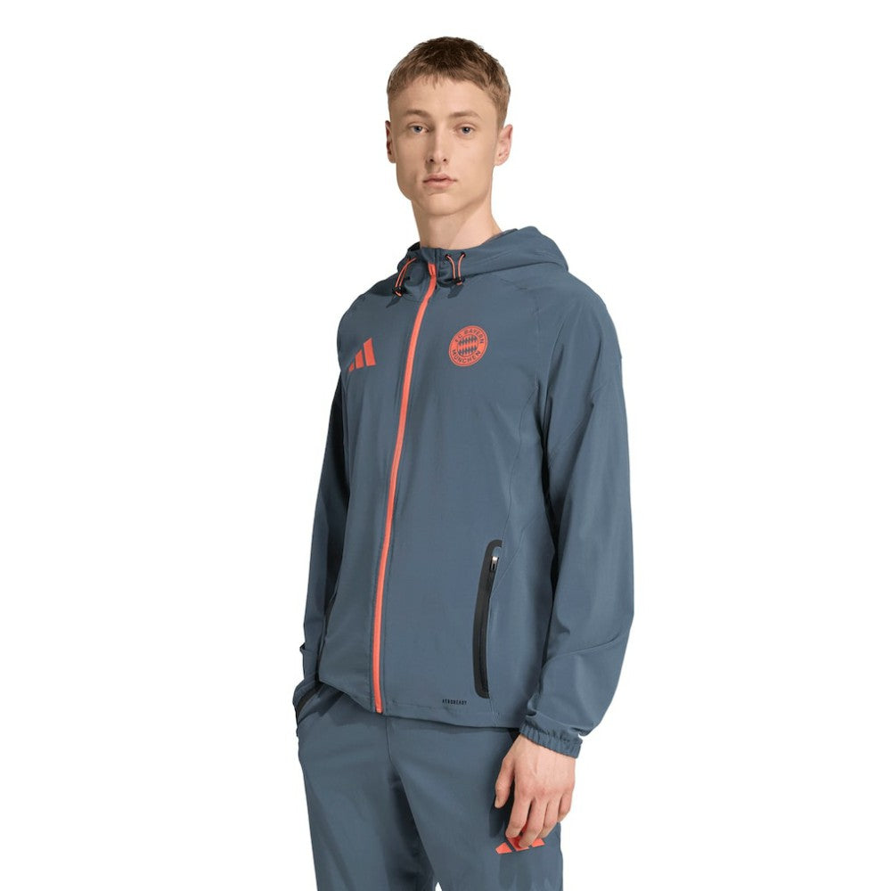 Adidas - Bayern Munich 2025/26 Tiro Vis Tech Travel Jacket - Gray