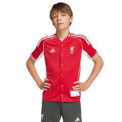 Adidas - Liverpool Youth Full-Button Baseball Jersey - Red